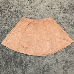 Forever 21 Suede Champagne Pink Mini Skirt